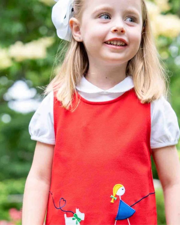 vestido rojo niña estampado